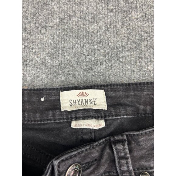 Shyanne Bootcut Jeans Women's 32 Black Denim Stretch Mid Rise 5 Pocket Ankle - Picture 2 of 9